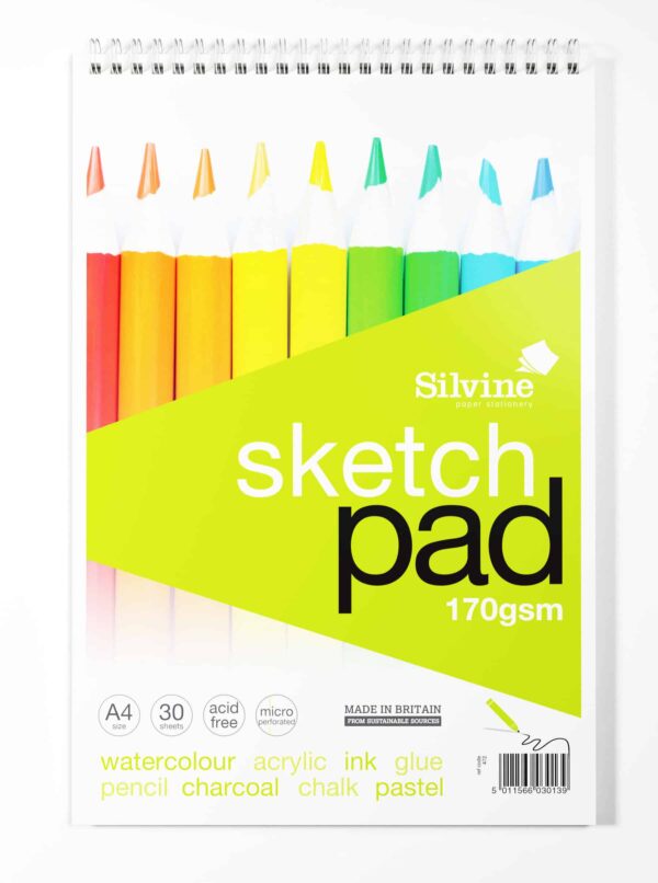 Silvine A4 Spiral Sketch Pad