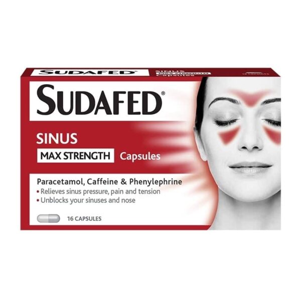 Sudafed Sinus Max Strength Capsules 16s