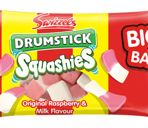 Swizzels Drumstick Squashies Original Raspberry & Milk Flavour Big Bag 60g