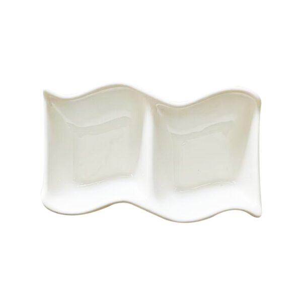 Twin Wavy Square Sauce Bowl 14*9cm