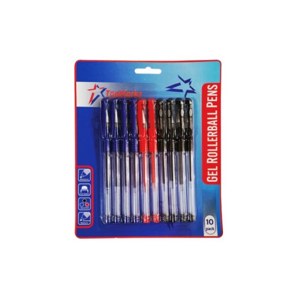 Value Gel Rollerball Pens 10pk