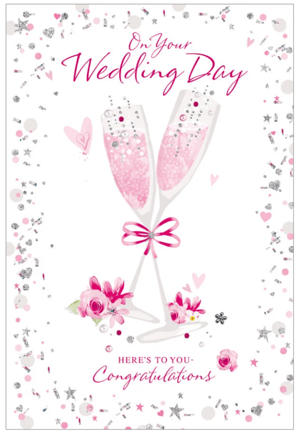 Wedding Day Card - Champagne