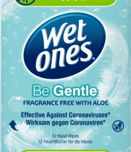 Wet Ones Anti-Bacterial Be Gentle Soft Wipes Biodegradable 12's