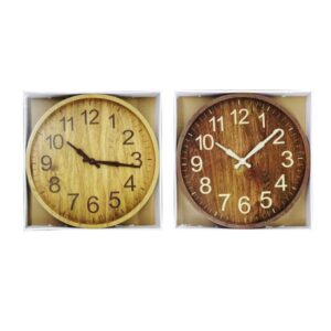 Wooden Pattern Round Wall Clock 40cm