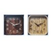 Wooden Pattern Square Wall Clock 30cm