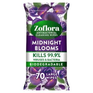 Zoflora Anti-Bacterial Cleaning Wipes Midnight Blooms 70's