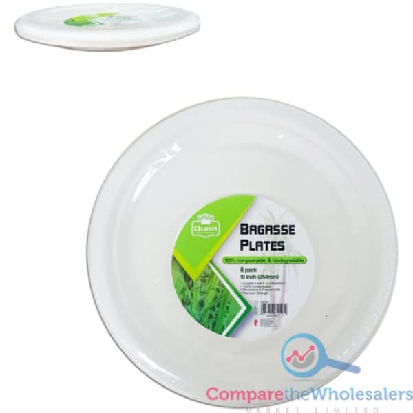 10inch Bagasse Plate 8pk