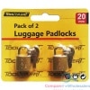 20mm Luggage Padlocks 2pk