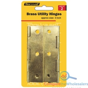 2PC Brass Hinges 3''