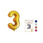 32" Giant Foil Number 3 Balloon