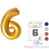 32" Giant Foil Number 6 Balloon