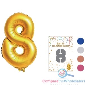 32" Giant Foil Number 8 Balloon