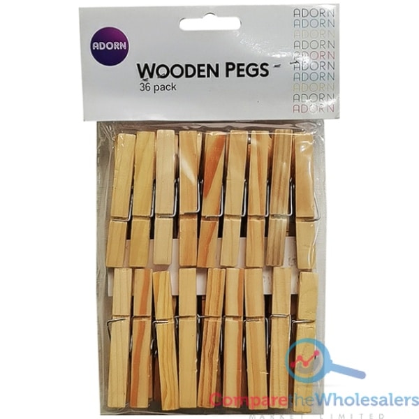 36PCS WOODEN PEGS