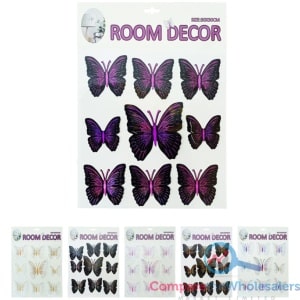 3D Butterfly Sticker 9pk