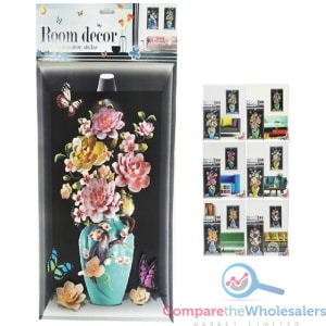 3D Flower Vase Sticker