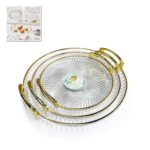 3pcs Clear Tray Set 26/30/36cm