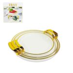 3pcs White Tray Set 28/33/36cm