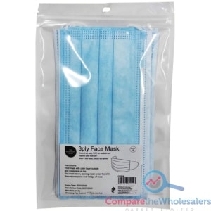 3PLY FACE MASK 5 PACK OF