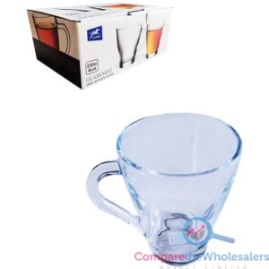 6pcs Glass Cup 230ml (8.5x9.3cm)