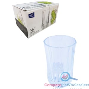 6pcs Glass Cup 310ml 7.3x13.2cm