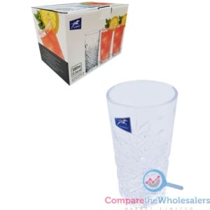 6pcs Glass Cup 380ml 7.3x15cm