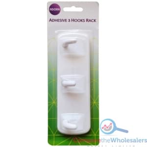 Adhesive 3 Hooks Rack