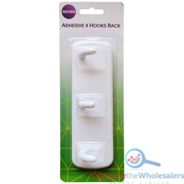 Adhesive 3 Hooks Rack