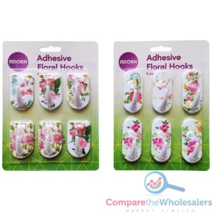 Adhesive Floral Hooks 6pk