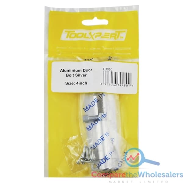 Aluminium Door Bolt Silver 4inch