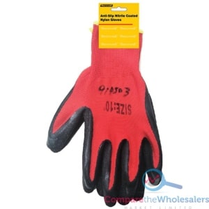 Anti-Slip Nitrile Coated Nylon Gloves