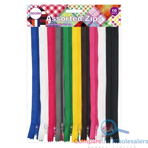 Assorted Zips 10pk