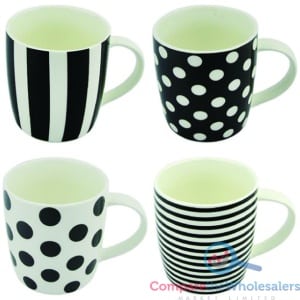 B/W Pattern Mug 9.5*8.5cm