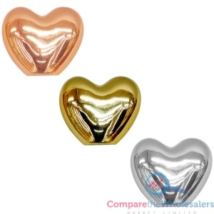 Chrome Figurine Ornament HEART 7*8cm