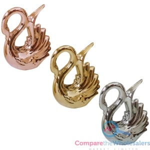 Chrome Ornament Swan 9.5*7cm