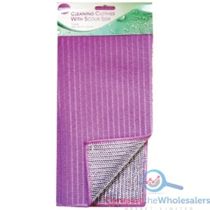 Cleaning Cloths with Scour Side 30x30cm 2pk