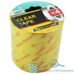 Clear Packing Tape 24mm X 30m 4pk