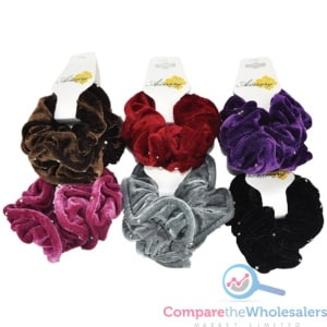 Diamante Lopped Scrunchies 2pk