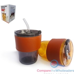 Glass Travel Cup 380ml 8.5x11cm