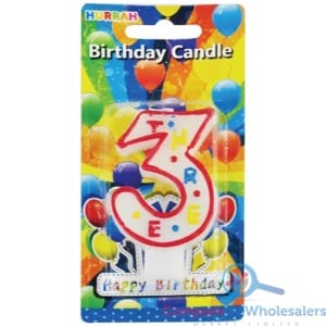 HB Number Candle 3