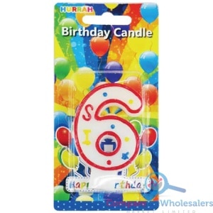 HB Number Candle 6