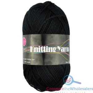 Knitting Wools Black 80g