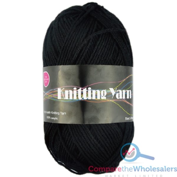 Knitting Wools Black 80g