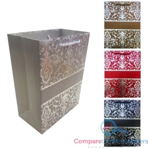 Large Embossed Floral Gift Bag 41x31x12cm