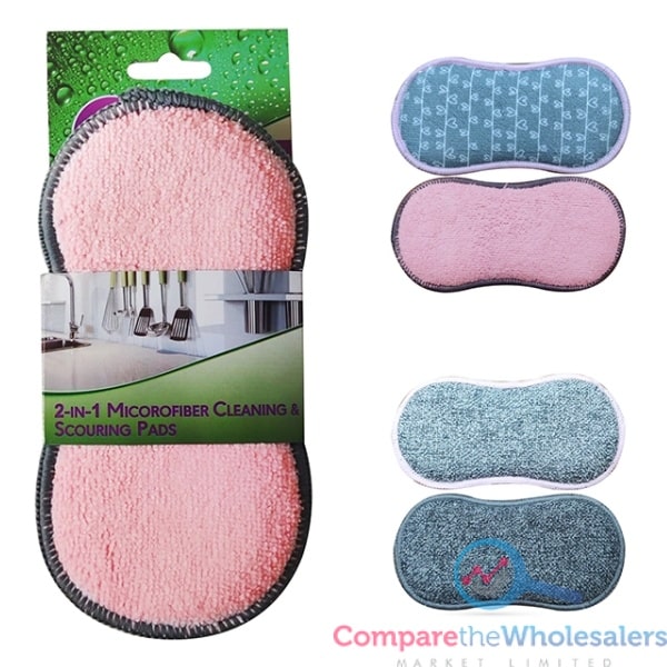 Microfiber Dual Side Sponge 2pk