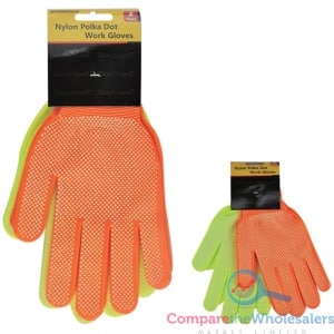 Nylon Polka Dot Work Gloves 2 pairs