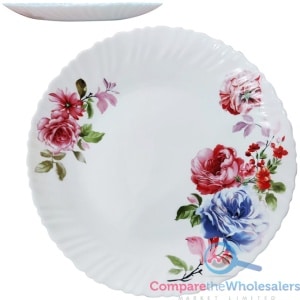 Opal Glass Floral Plate 10.5inch