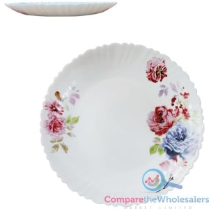 Opal Glass Floral Plate 8.5inch