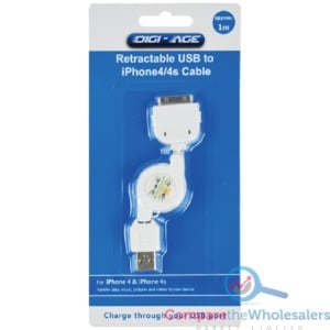 Retractable USB to iPhone4/4s Cable