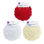 Round Lace Coaster 20cm 4pk