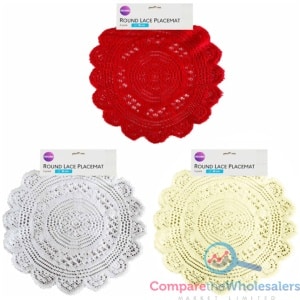 Round Lace Placemat 36cm 2pk